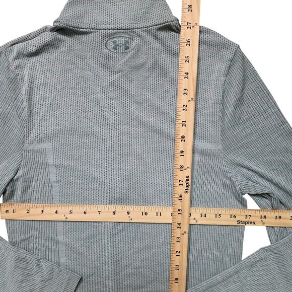 Under Armour Sweater Men S Gray HeatGear ¼ Zip Pullover - Picture 5 of 5
